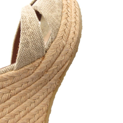 Gucci Sandals Wedge Sole Strap Outsole GG Logo 35 Beige — view 8
