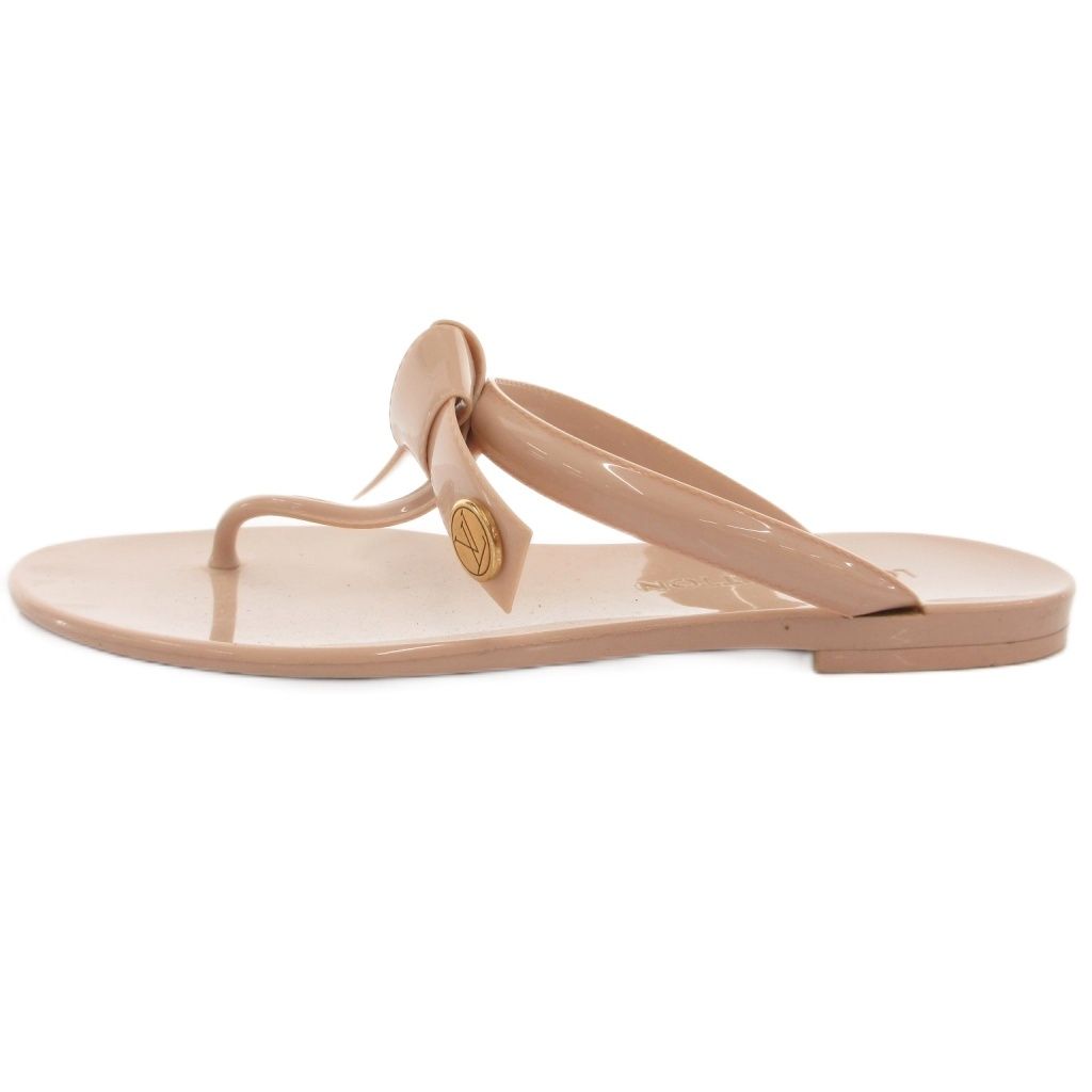 Louis Vuitton Sandals Flat Ribbon LV Logo Gold Color 36 Pink — view 2