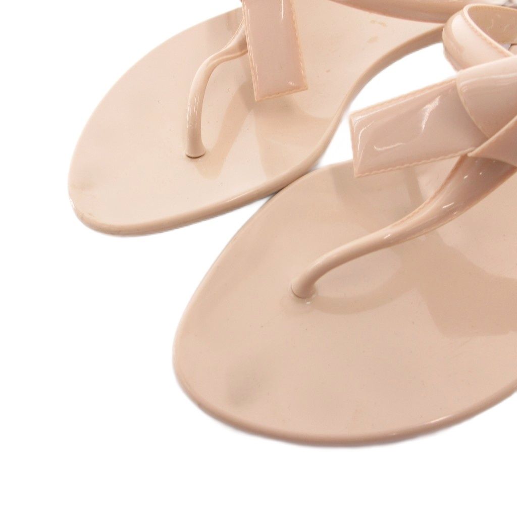 Louis Vuitton Sandals Flat Ribbon LV Logo Gold Color 36 Pink — view 3