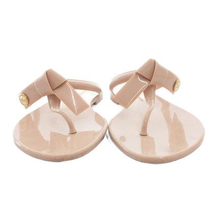Louis Vuitton Sandals Flat Ribbon LV Logo Gold Color 36 Pink — view 4