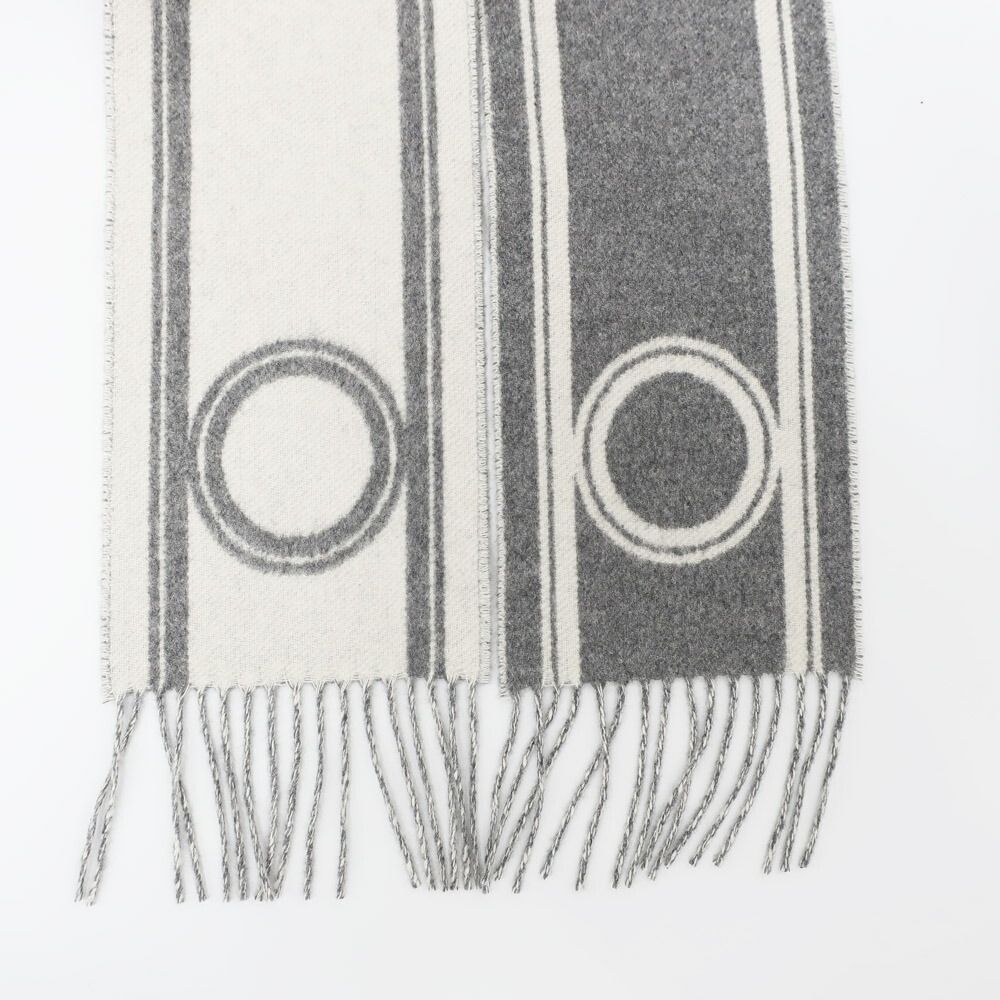 Hermes Heaven Scarf Band de Repo Cashmere Griff Flannel Yvoir Fringe Shawl — view 5