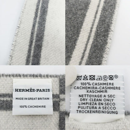 Hermes Heaven Scarf Band de Repo Cashmere Griff Flannel Yvoir Fringe Shawl — view 8