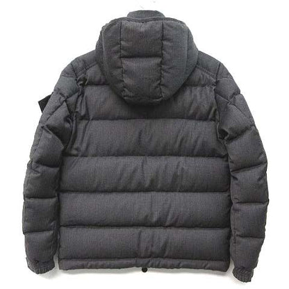 Moncler Montgenevre Wool Down Jacket Hooded Gray — view 2