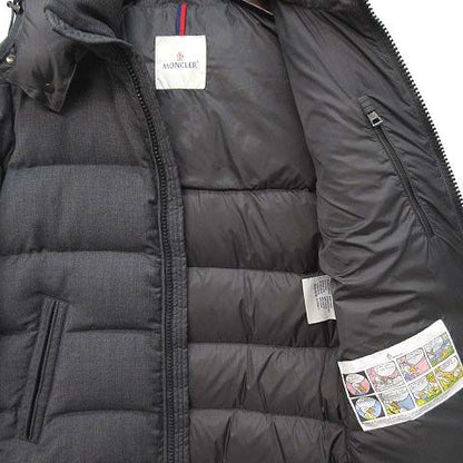 Moncler Montgenevre Wool Down Jacket Hooded Gray — view 4