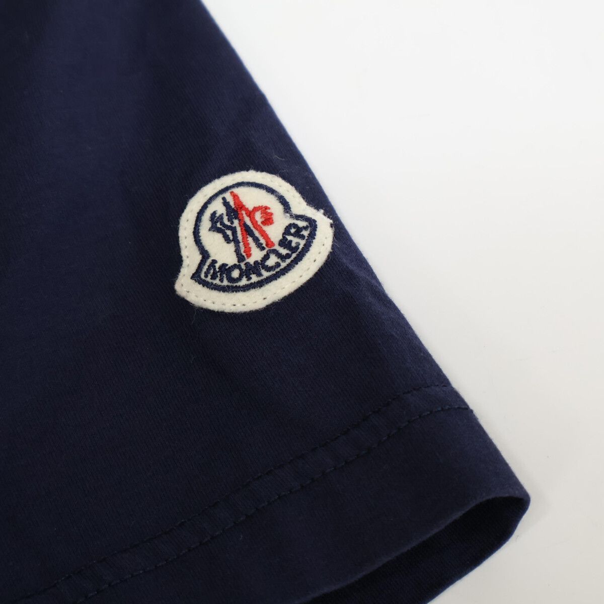 Moncler Mon Cles Navy Logo Short Sleeve Top XS — view 9