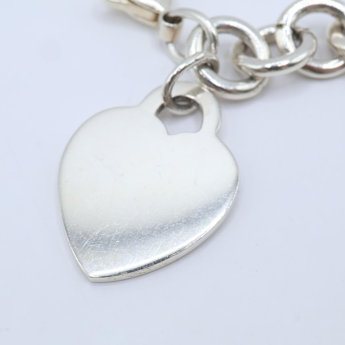 Tiffany & Co Heart Tag Bracelet 925 Sterling Silver
