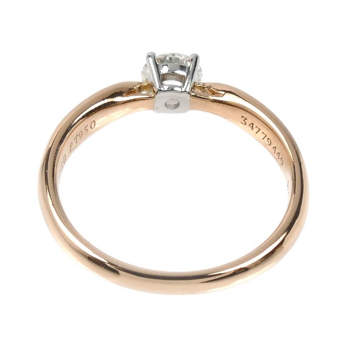 Tiffany & Co 18k Pink Gold Harmony Diamond Ring — view 4