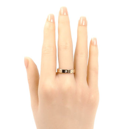 Cartier 18k Pink Gold Mini Love Diamond Ring — view 7