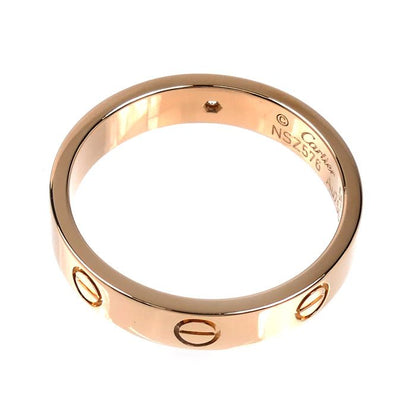 Cartier 18k Pink Gold Mini Love Diamond Ring — view 4