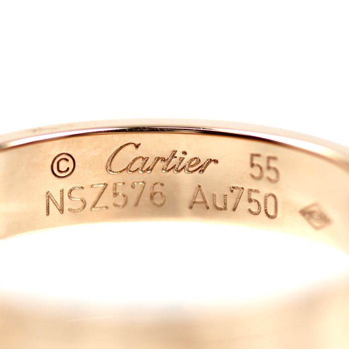 Cartier 18k Pink Gold Mini Love Diamond Ring — view 5