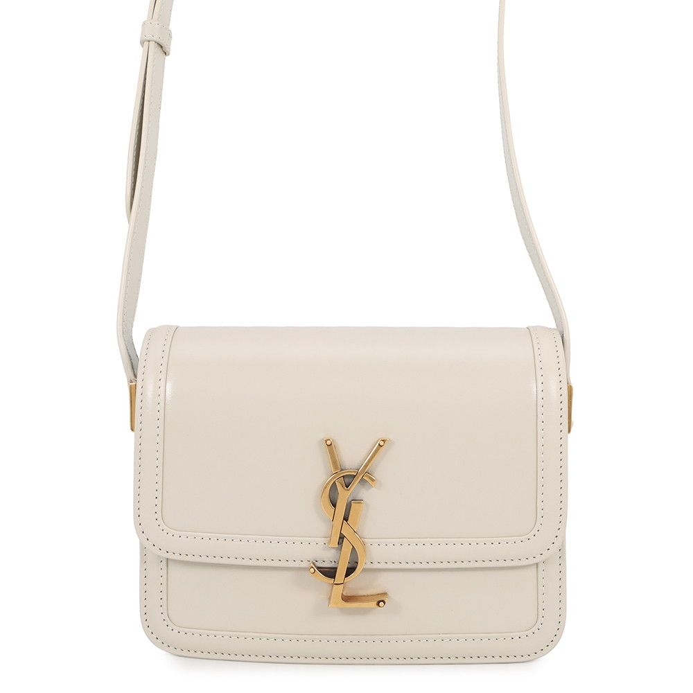 Saint Laurent Paris Shoulder Bag Solferino Small Satchel Leather White