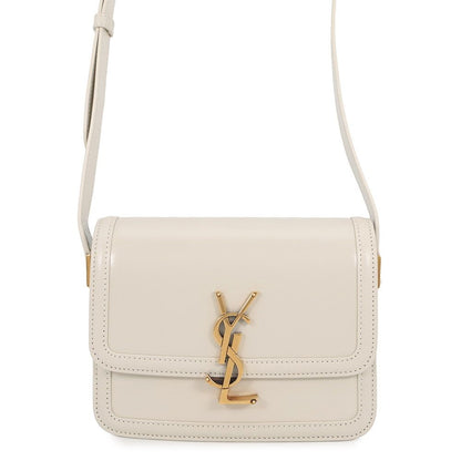 Saint Laurent Paris Shoulder Bag Solferino Small Satchel Leather White