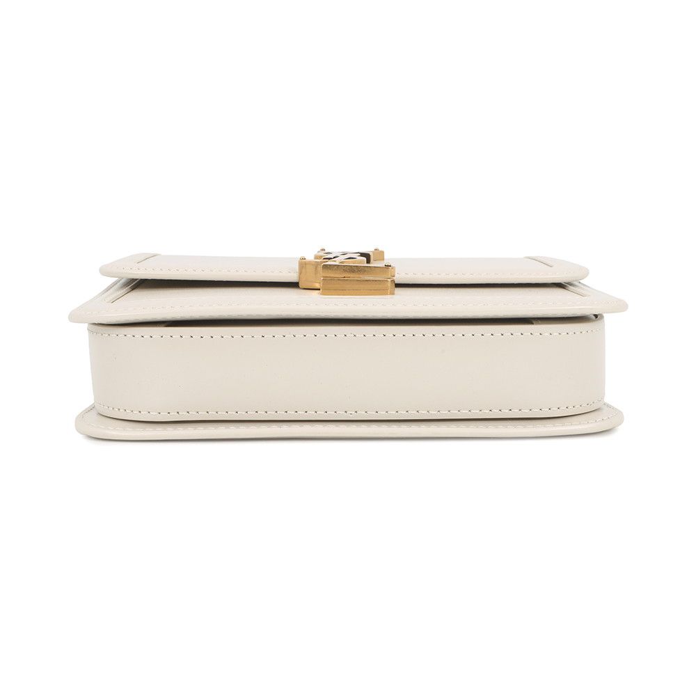 Saint Laurent Paris Shoulder Bag Solferino Small Satchel Leather White — view 3