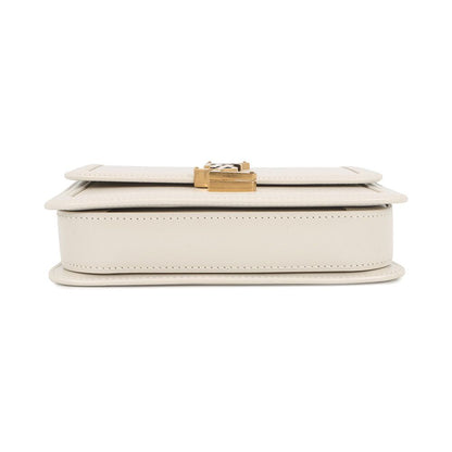 Saint Laurent Paris Shoulder Bag Solferino Small Satchel Leather White — view 3
