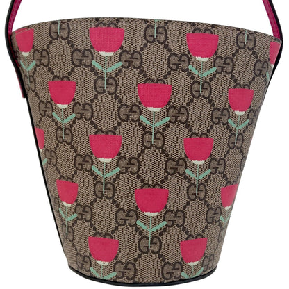 Gucci Baguette Bag Tote Kim Seungyoung Children's GG Supreme Flower Print