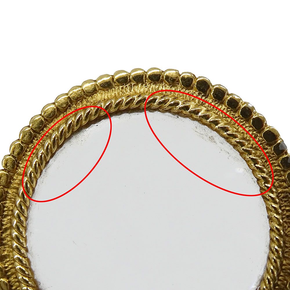 Chanel Necklace Faux Pearl Gold Pendant Loupe Double Chain Long Vintage — view 8