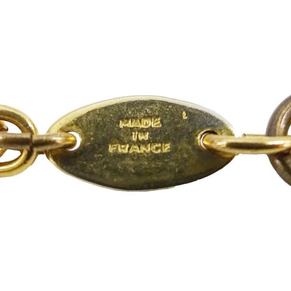 Chanel Necklace Faux Pearl Gold Pendant Loupe Double Chain Long Vintage — view 5