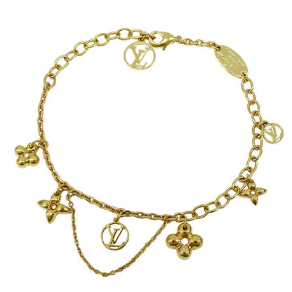Louis Vuitton Bracelet Metal Blue Mining Gold Logo