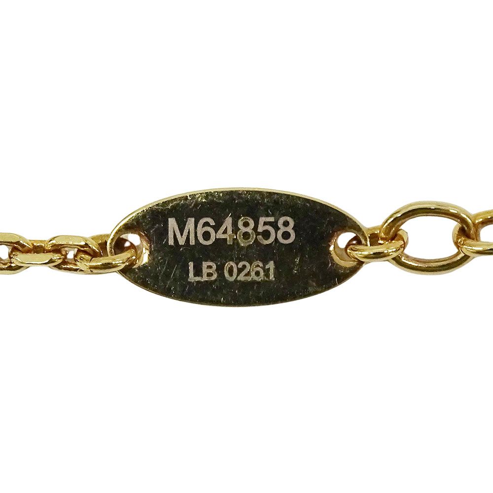 Louis Vuitton Bracelet Metal Blue Mining Gold Logo — view 5