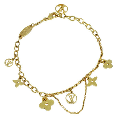 Louis Vuitton Bracelet Metal Blue Mining Gold Logo — view 2