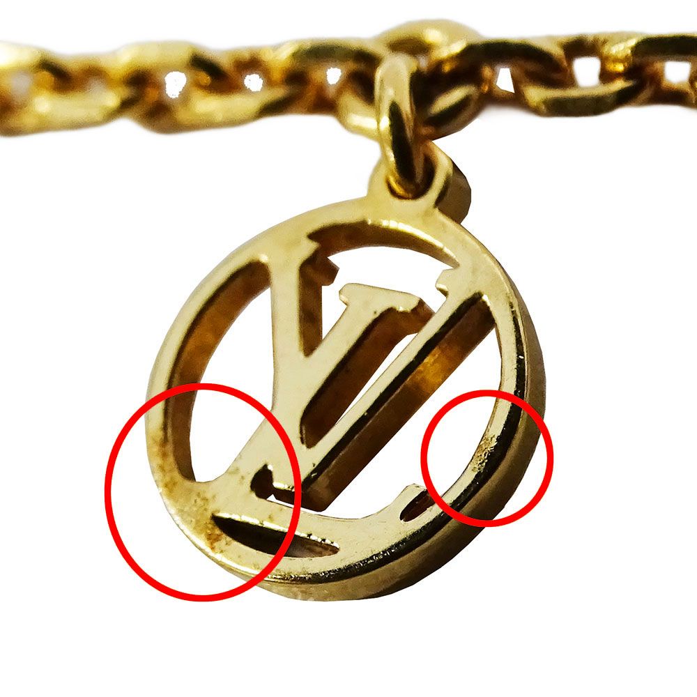 Louis Vuitton Bracelet Metal Blue Mining Gold Logo — view 8