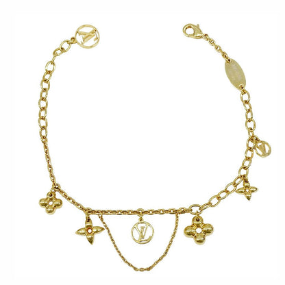 Louis Vuitton Bracelet Metal Blue Mining Gold Logo — view 3