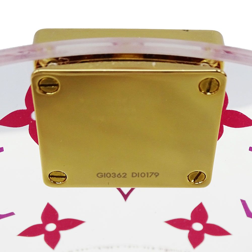 Louis Vuitton Acrylic Leather Monogram Boite Scott Pink Transparent Case Makeup — view 7