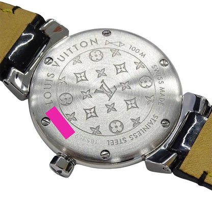 Louis Vuitton Watch Tambour Forever Diamond Quartz Stainless Steel Leather — view 6