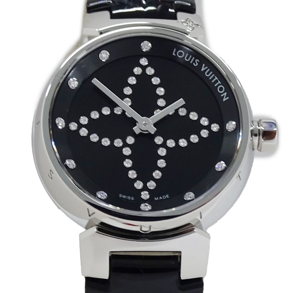 Louis Vuitton Watch Tambour Forever Diamond Quartz Stainless Steel Leather — view 2