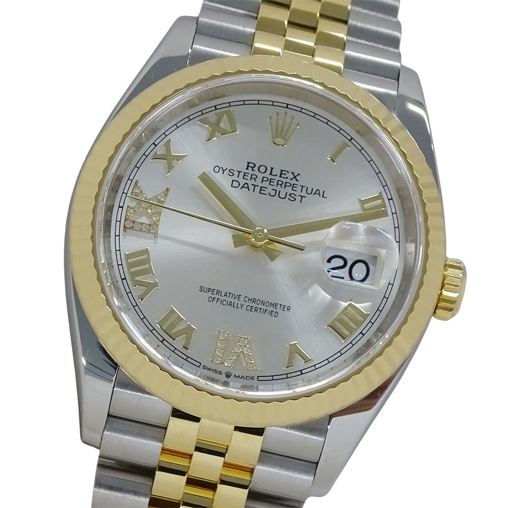 Rolex Datejust Watch VI IX Diamond Automatic Winding at Stainless Steel Gold YG