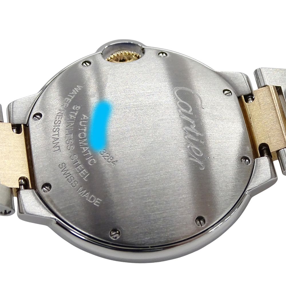 Cartier Watch Boys Baron Blue Diamond Automatic Winding at Stainless Steel Pink — view 6