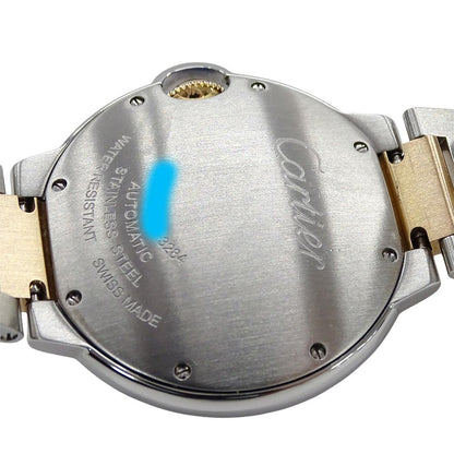 Cartier Watch Boys Baron Blue Diamond Automatic Winding at Stainless Steel Pink — view 6