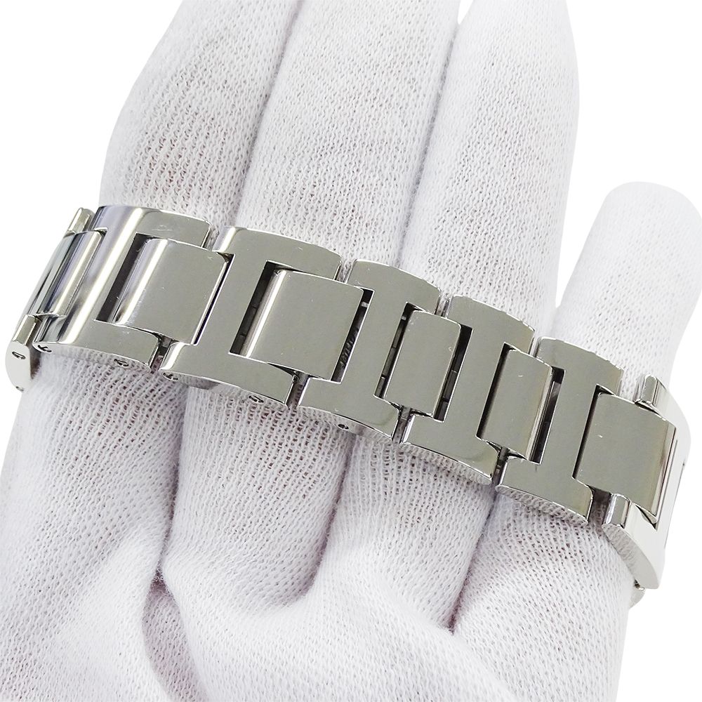 Cartier Watch Boys Baron Blue Diamond Automatic Winding at Stainless Steel Pink — view 5