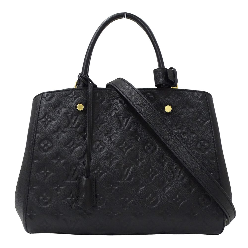 Louis Vuitton Monogram Empreinte 2-Way Shoulder Bag Montaigne MM Noir Black