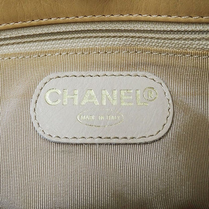 Chanel Shoulder Bag Leather Beige Tassel Fringe Small — view 6