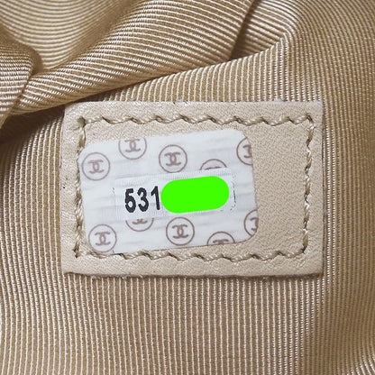 Chanel Shoulder Bag Leather Beige Tassel Fringe Small — view 7
