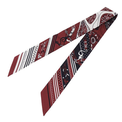 Hermes Scarf Twill Festival Des Amazones Amazon Silk Bourgogne Bordeaux — view 2