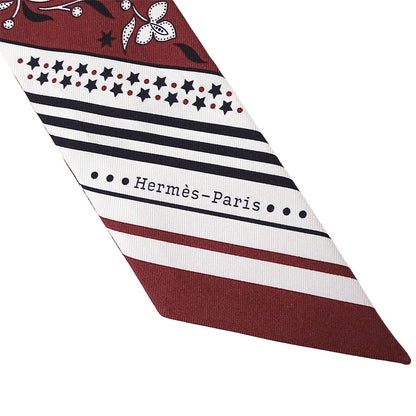 Hermes Scarf Twill Festival Des Amazones Amazon Silk Bourgogne Bordeaux — view 4