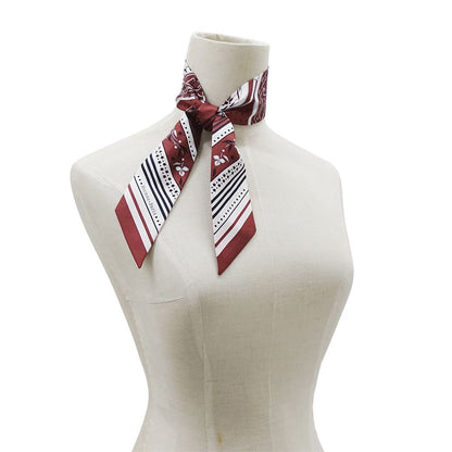 Hermes Scarf Twill Festival Des Amazones Amazon Silk Bourgogne Bordeaux — view 7