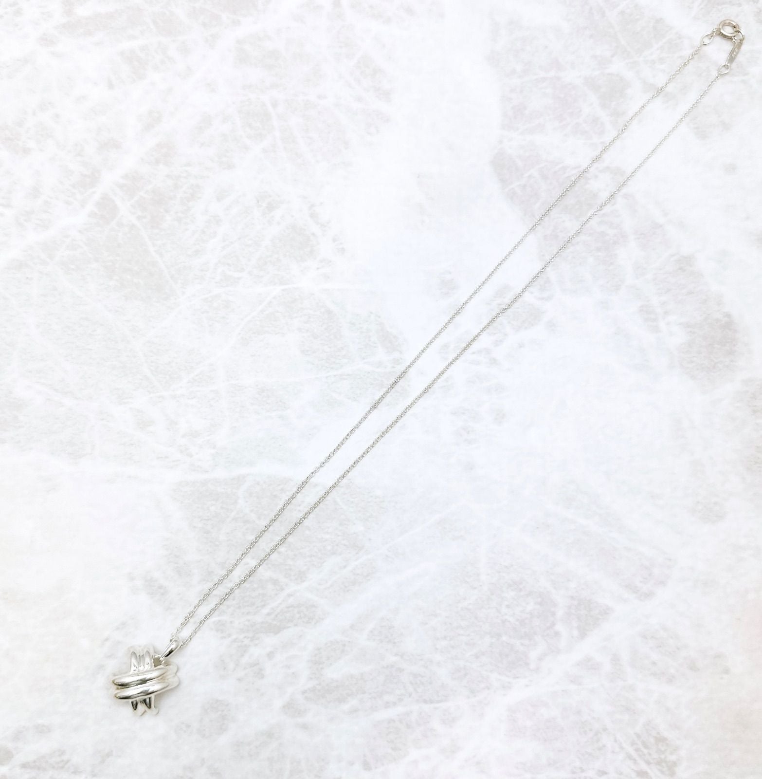Tiffany & Co Signature Cross Silver Necklace 40.5 cm — view 2