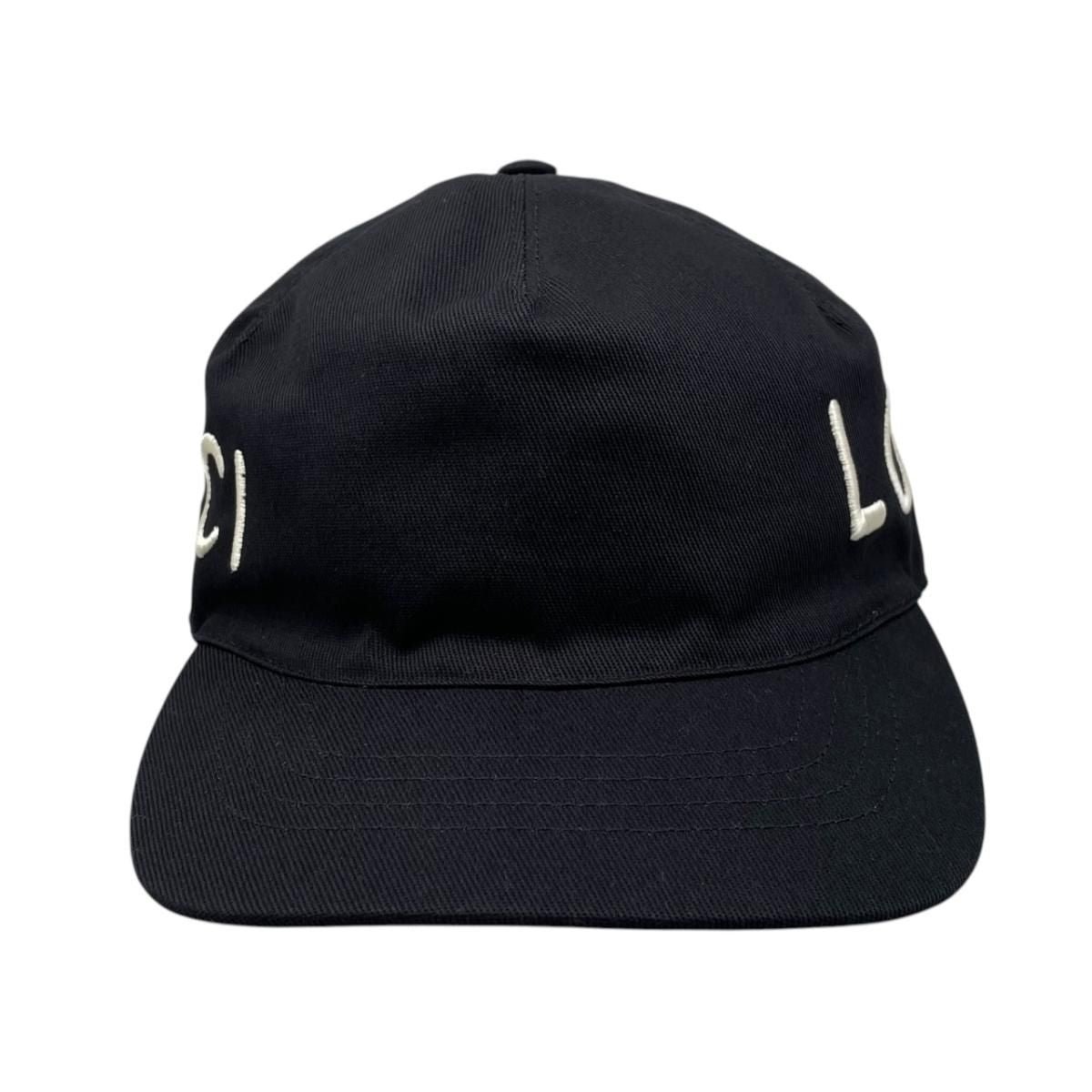 Gucci Hat Embroidery Baseball Cap L Cotton Logo Black White Loved — view 3