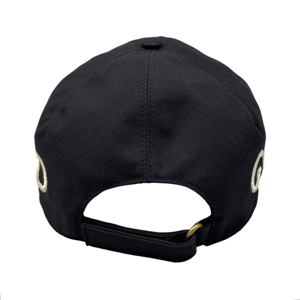 Gucci Hat Embroidery Baseball Cap L Cotton Logo Black White Loved — view 4