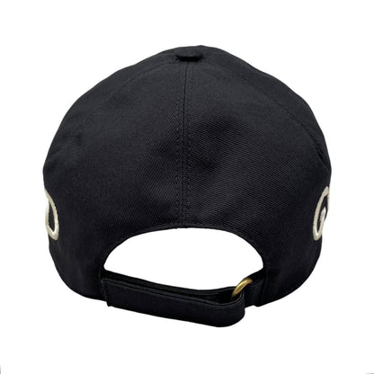 Gucci Hat Embroidery Baseball Cap L Cotton Logo Black White Loved — view 4