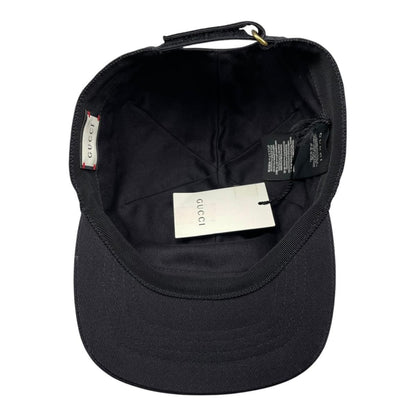 Gucci Hat Embroidery Baseball Cap L Cotton Logo Black White Loved — view 8