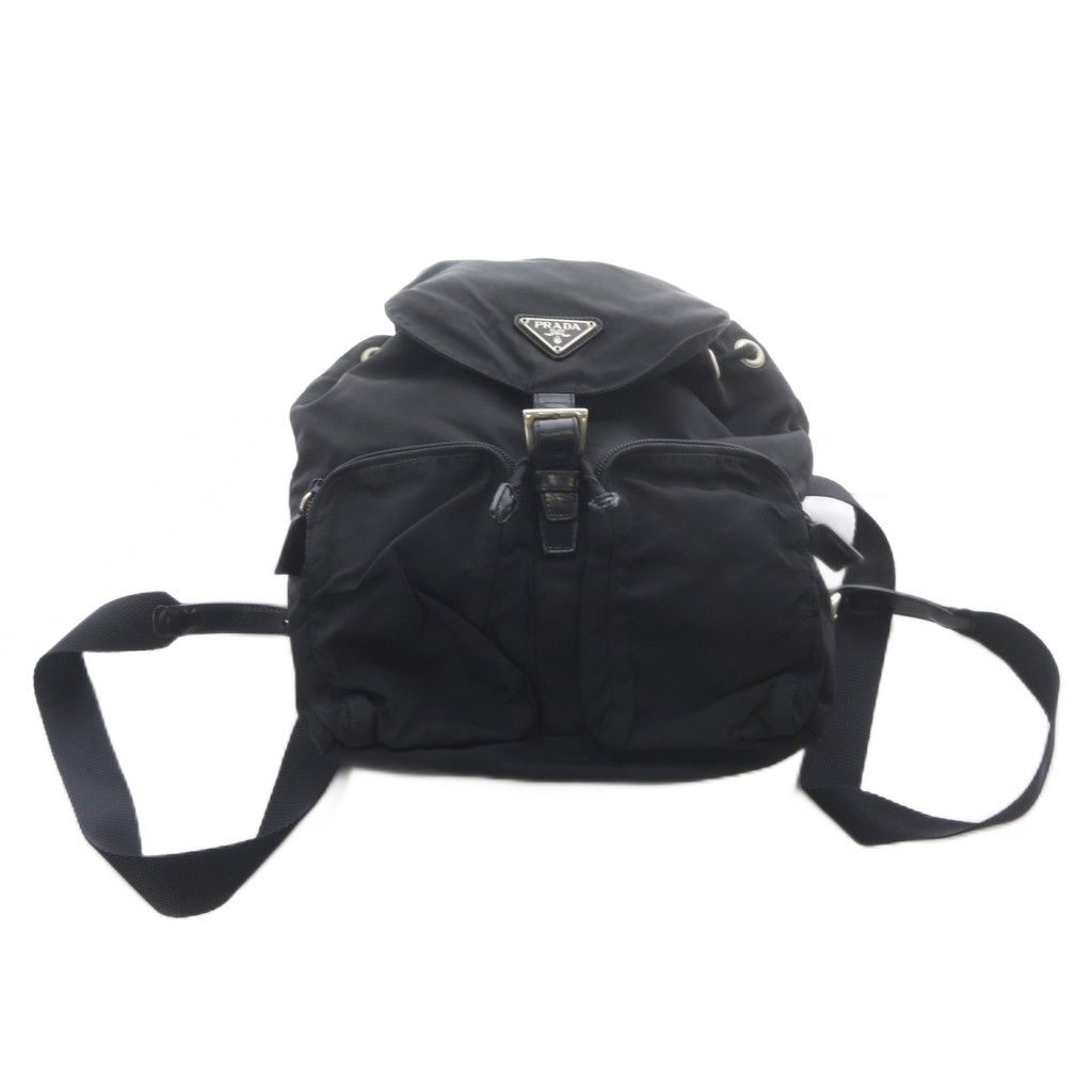 Prada Nylon Backpack Logo Black