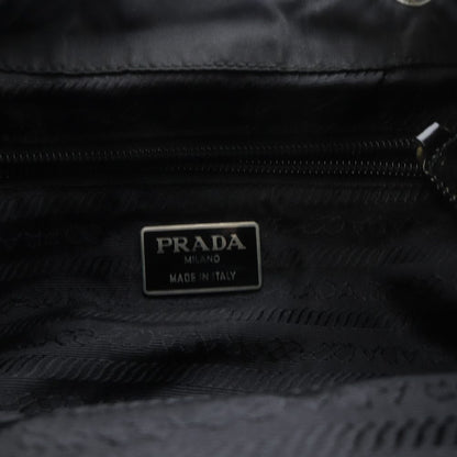 Prada Nylon Backpack Logo Black — view 7
