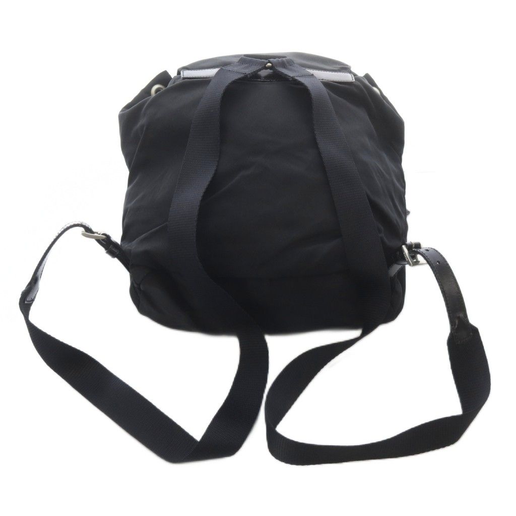 Prada Nylon Backpack Logo Black — view 2
