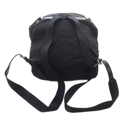 Prada Nylon Backpack Logo Black — view 2