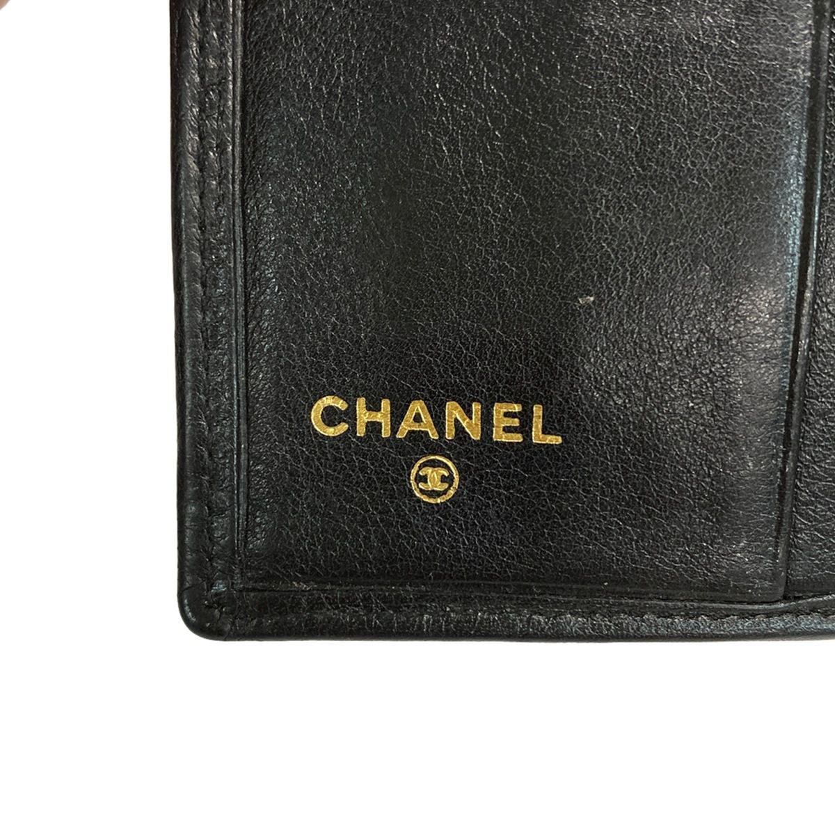 Chanel Bifold Wallet Bicolor Black Lambskin — view 5