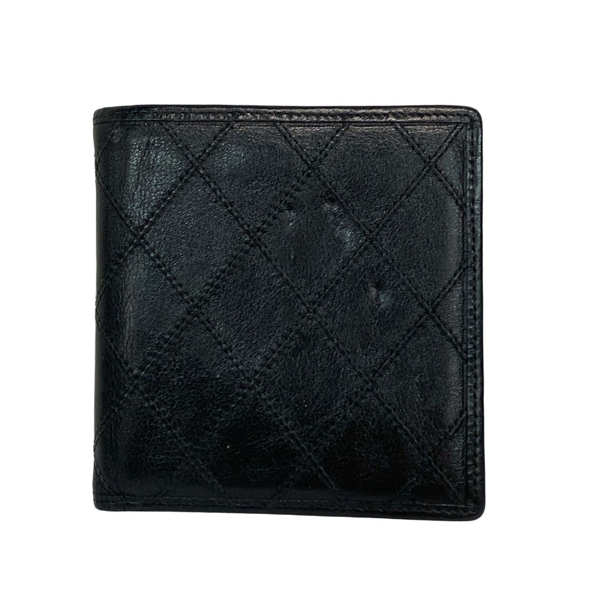 Chanel Bifold Wallet Bicolor Black Lambskin